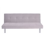 BANQUETTE CONVERTIBLE CLIC CLAC CHROME GRIS