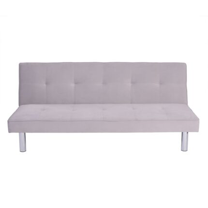 BANQUETTE CONVERTIBLE CLIC CLAC CHROME GRIS