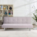 BANQUETTE CONVERTIBLE CLIC CLAC CHROME GRIS