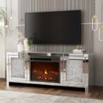 MEUBLE TV CHEMINEE HILARY 150x41x61CM