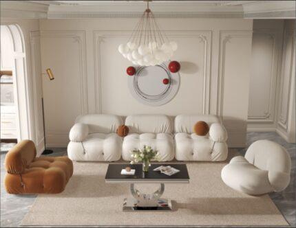 TABLE BASSE INVICTUS CHROME NOIR 120X60CM