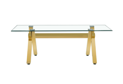 TABLE BASSE IXE GOLD TRANSPARENT 120x60x45cm