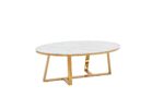 TABLE BASSE GAMMA GOLD PIERRE MARBRE 120 x 60 x 45 CM