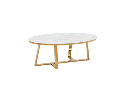 TABLE BASSE GAMMA GOLD PIERRE MARBRE 120 x 60 x 45 CM