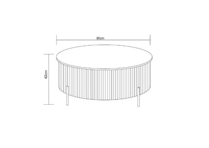 TABLE BASSE RUBY PIED BEIGE CERAMIQUE EFFET TRAVERTIN MAT 90cm