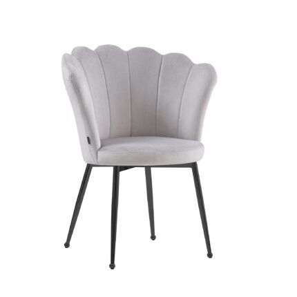 Lot de chaises NYMPHEA pieds métal noir assise Velours