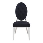 Lot de chaises MEDAILLON capitonnées  chrome et velours