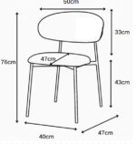 CHAISE LULU PIEDS METAL NOIR SERGE MOKA