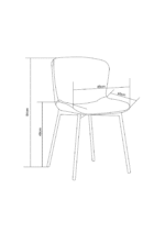 CHAISE HAILEY PIED GOLD ASSISE MOKA