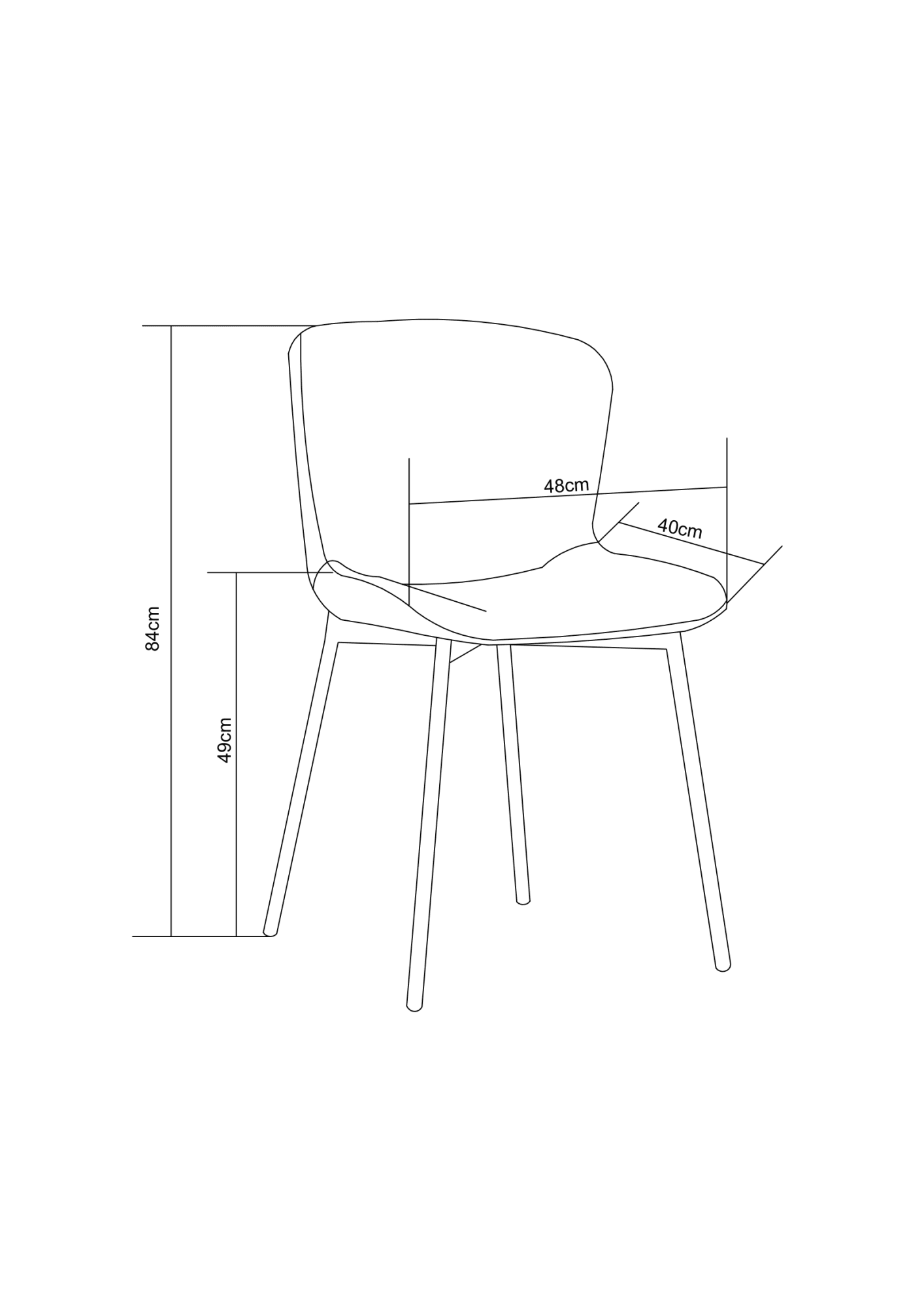 Dimensions de la chaise