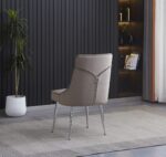 CHAISE ZIP CHROME VELOURS MOKA