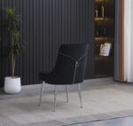 Lot de 2 chaises luxury ZIP en velours pieds chromés