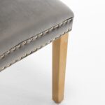 Lot de 2 chaises POIGNEE Clouté en velours pied Gold