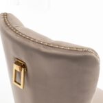 Lot de 2 chaises POIGNEE Clouté en velours pied Gold