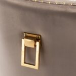 Lot de 2 chaises POIGNEE Clouté en velours pied Gold