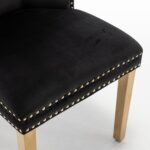 Lot de 2 chaises POIGNEE Clouté en velours pied Gold