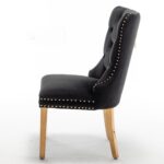 Lot de 2 chaises POIGNEE Clouté en velours pied Gold