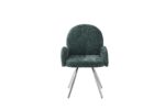 CHAISE AVEC ACCOUDOIR MIMI CHROME VERT SAPIN