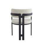 Chaise mellow pied metal noir assise grain sable