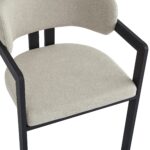 Chaise mellow pied metal noir assise grain sable