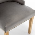 Lot de 2 chaises ANNEAU mattelassée et clo?tée Gold velours