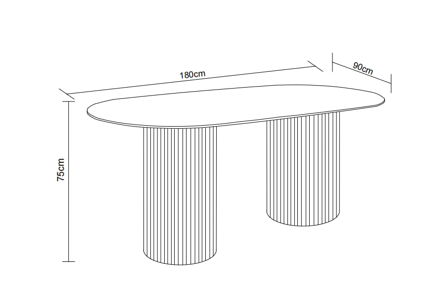 Schéma des dimensions de la table Keysha