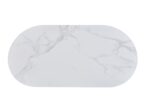 Table VENEZIA plateau céramique marbré blanc L 180 cm