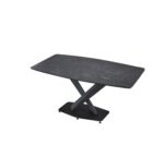 TABLE REPAS CERAMIK NOIR 180X90X75cm