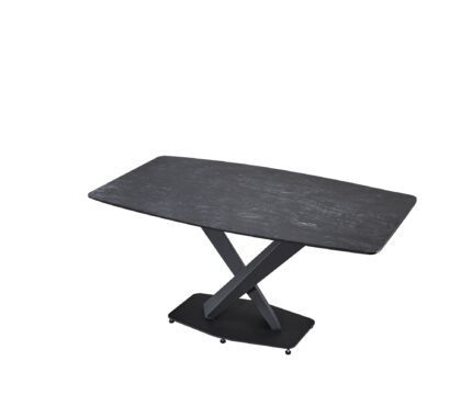 TABLE REPAS CERAMIK NOIR 180X90X75cm