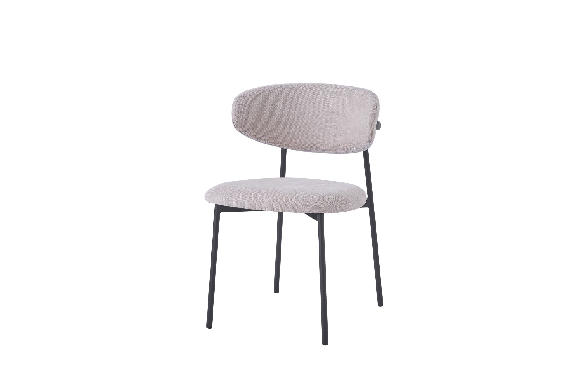 Chaise LULU PIEDS METAL NOIR SERGE - Vue latérale