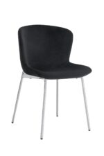 CHAISE HAILEY PIED CHROME ASSISE NOIR