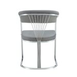 CHAISE AVEC ACCOUDOIR BRITTANY CHROME GRIS SILVER