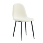 CHAISE SCANDINAVE PIED NOIR MOLLETONNE DOUDOU