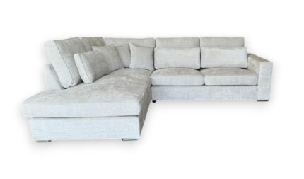 CANAPE MARBELLA ANGLE GAUCHE TISSUS LIGHT GRIS 315X230cm