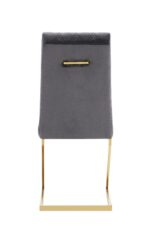 CHAISE COCOMAT MATELASSEE GOLD VELOURS ANTHRACITE