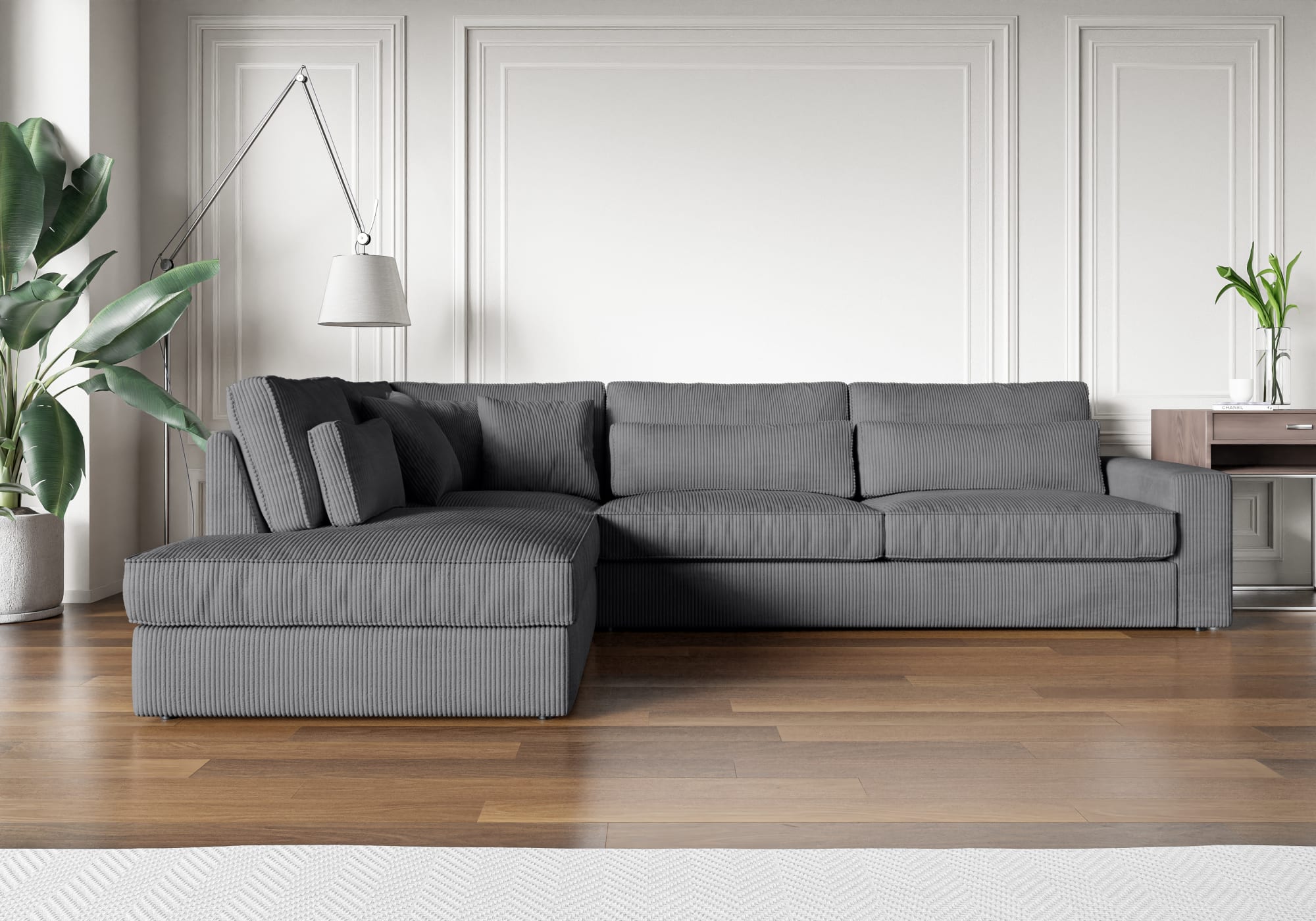 Msh5 721e4d991fa53287954ae5f8c5cfb31e Wudsx3 1 CANAPE LE BRISTOLA ANGLE GAUCHE COTELE GRIS 315X230cm