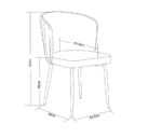 CHAISE AVEC ACCOUDOIR CARLITA NOIR PIED CHROME