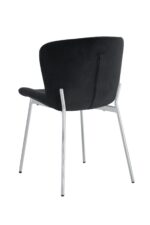 CHAISE HAILEY PIED CHROME ASSISE NOIR