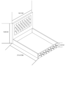 Cadre de lit ROMA velours 160x200cm
