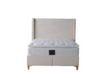 LIT COFFRE VENUS COTELE BEIGE 140X190CM