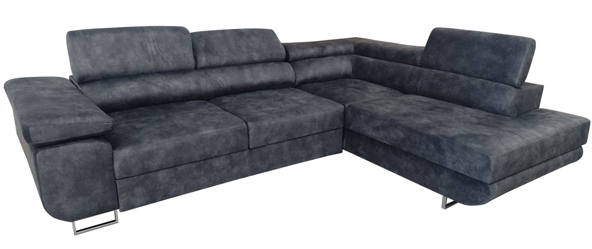 Canapé D'Angle Gris Anthracite Moderne Spacieux Métal