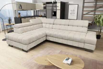 CANAPE BUBBLE ANGLE GAUCHE DOUDOU BOUCLE 275x203cm