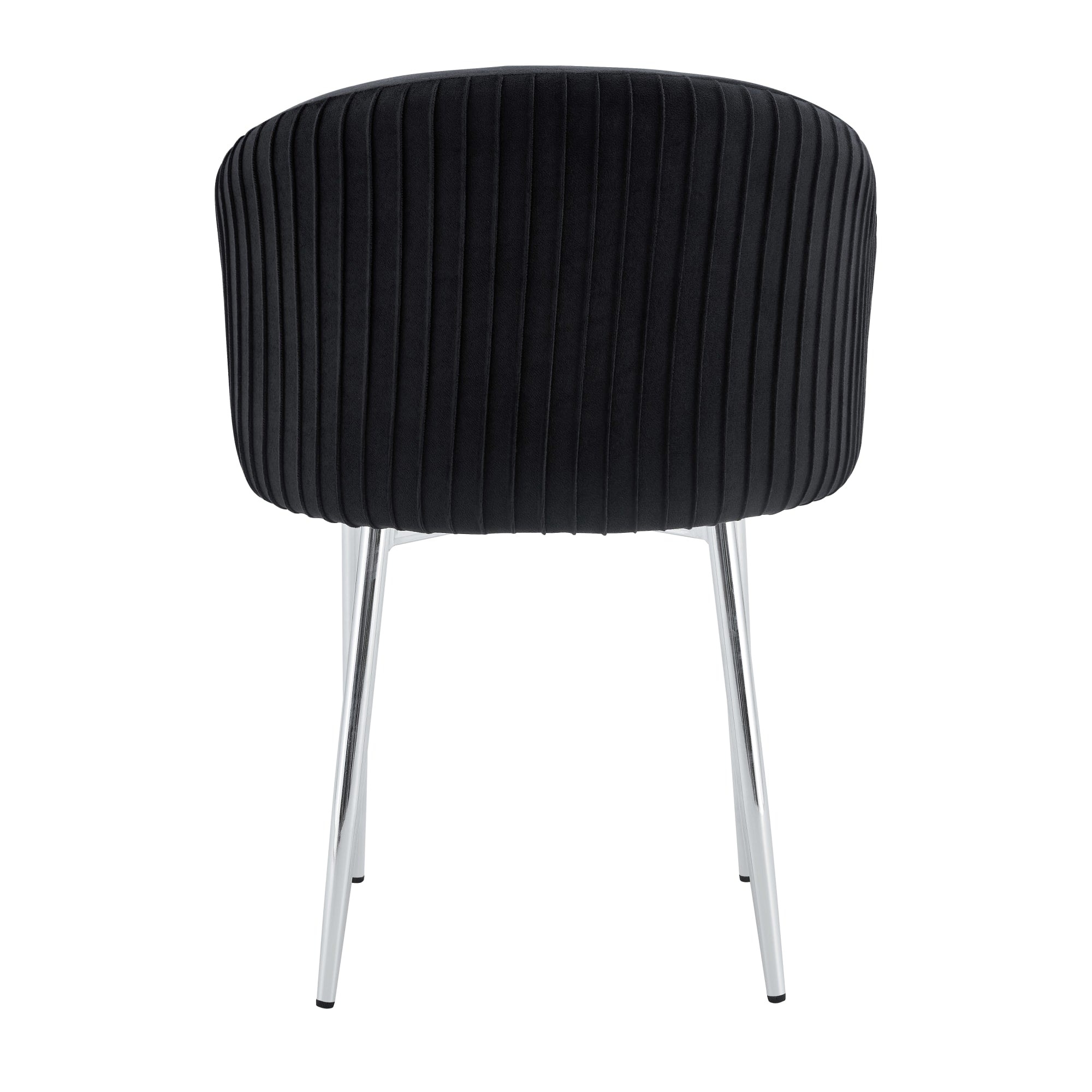 Chaise Bureau Velours Noir - Détail du dossier