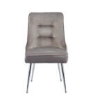 CHAISE ZIP CHROME VELOURS MOKA