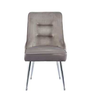 CHAISE ZIP CHROME VELOURS MOKA