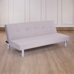 BANQUETTE CONVERTIBLE CLIC CLAC CHROME GRIS