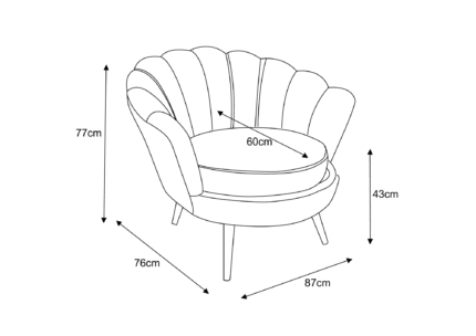 FAUTEUIL NYMPHEA CHROME FUSHIA