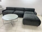 CANAPE OSLO VELOURS ANTHRACITE 285x185cm