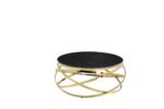 TABLE BASSE EVOL GOLD MARBRE NOIR 100CM