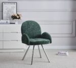 CHAISE AVEC ACCOUDOIR MIMI CHROME VERT SAPIN